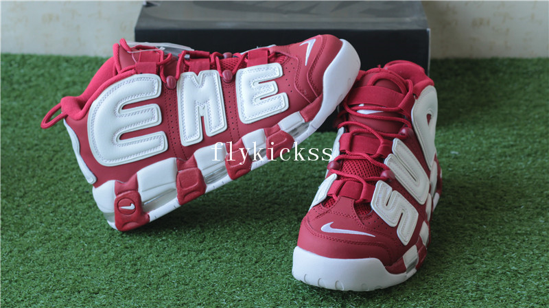 Authentic Supreme X Nike Air Uptempo Red